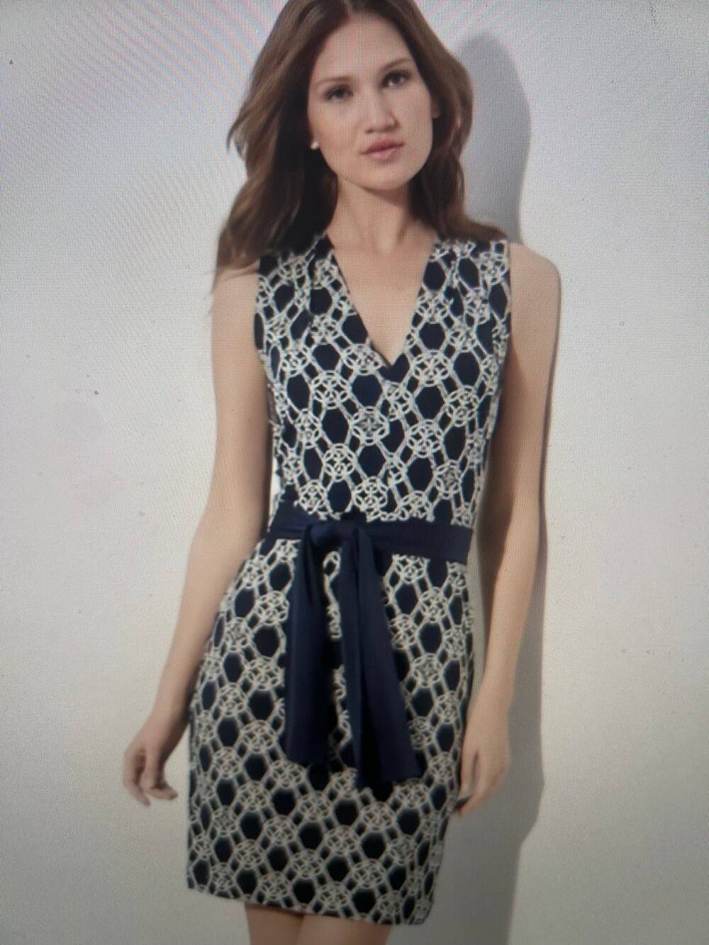Tory Burch 100% silk Nicola sleeveless midi dress